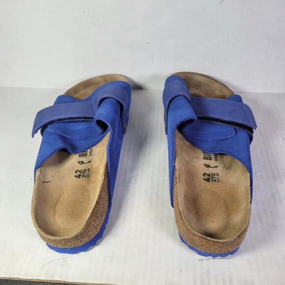 Birkenstock Unisex Blue Suede Adjustable Strap Sandals Size W11/M9 - Picture 3 of 7
